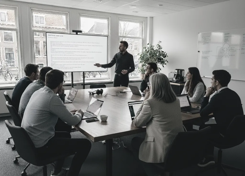 Training session with professionals in a conference room